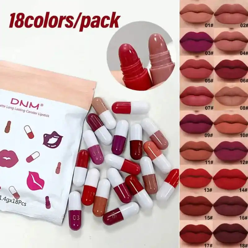 DNM Mini Capsule Lipsticks 18 Lipsticks In 1 Pack (Free Delivery)