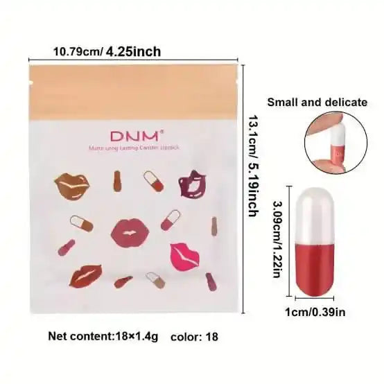 DNM Mini Capsule Lipsticks 18 Lipsticks In 1 Pack (Free Delivery)