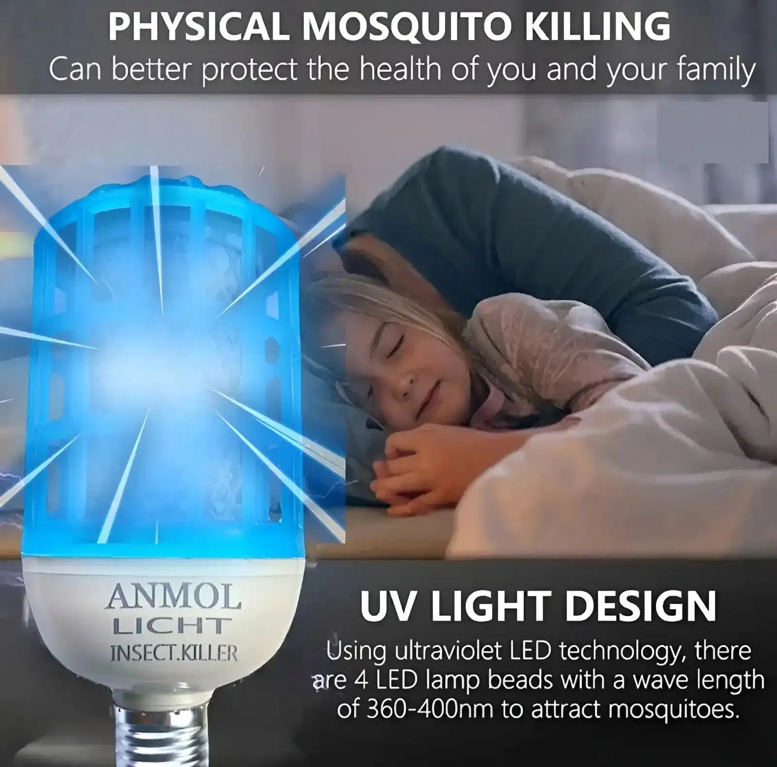 UV Light Insect and Mosquito Killer Bulb